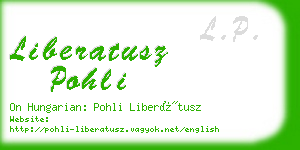 liberatusz pohli business card